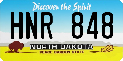 ND license plate HNR848