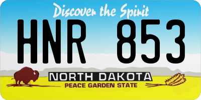 ND license plate HNR853