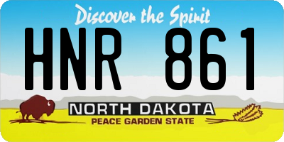 ND license plate HNR861