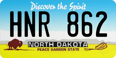 ND license plate HNR862