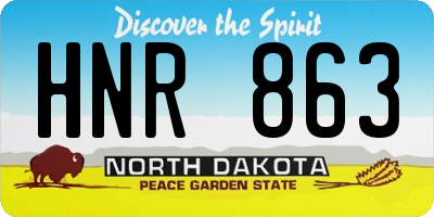 ND license plate HNR863
