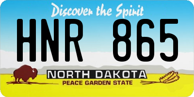 ND license plate HNR865