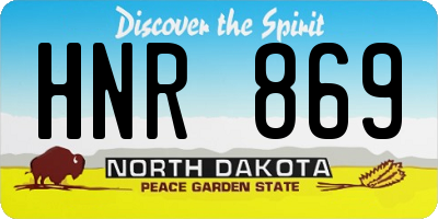ND license plate HNR869