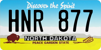 ND license plate HNR877