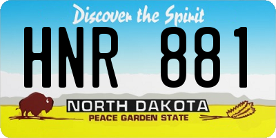 ND license plate HNR881