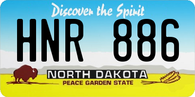 ND license plate HNR886