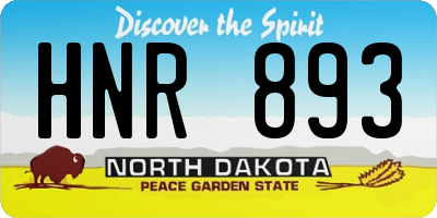 ND license plate HNR893