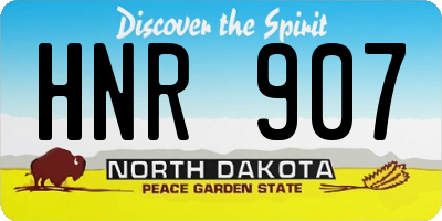 ND license plate HNR907