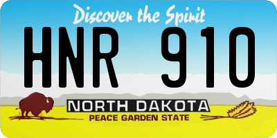 ND license plate HNR910