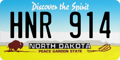 ND license plate HNR914