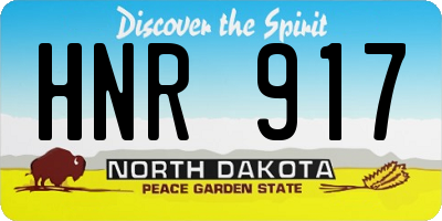 ND license plate HNR917