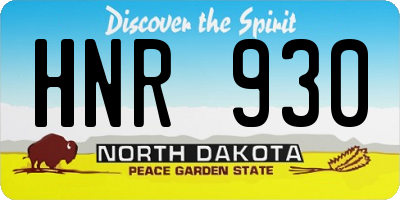 ND license plate HNR930