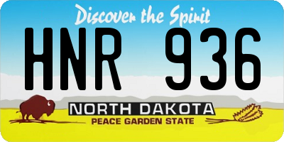 ND license plate HNR936
