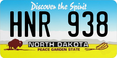 ND license plate HNR938