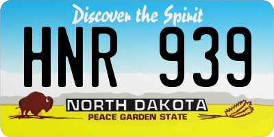 ND license plate HNR939