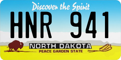 ND license plate HNR941