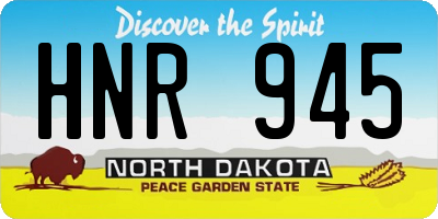 ND license plate HNR945