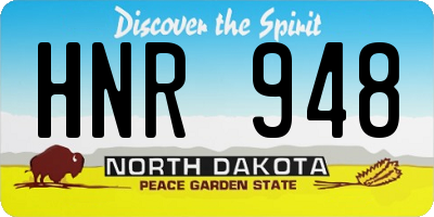 ND license plate HNR948