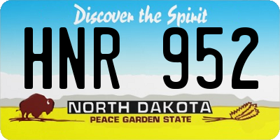ND license plate HNR952