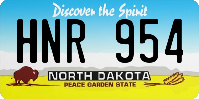 ND license plate HNR954