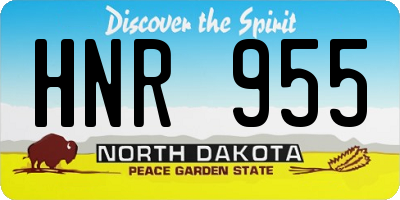 ND license plate HNR955