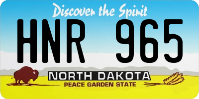 ND license plate HNR965