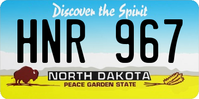 ND license plate HNR967