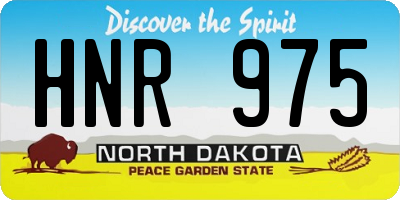 ND license plate HNR975