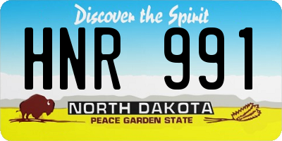 ND license plate HNR991