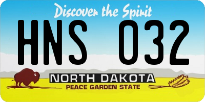 ND license plate HNS032