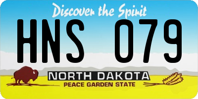 ND license plate HNS079
