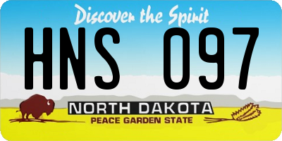 ND license plate HNS097