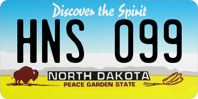 ND license plate HNS099