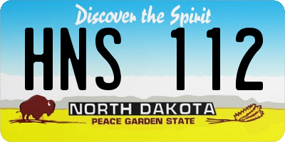 ND license plate HNS112