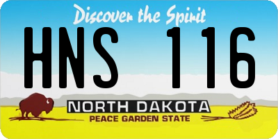 ND license plate HNS116