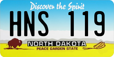 ND license plate HNS119
