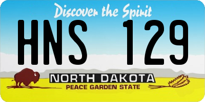 ND license plate HNS129