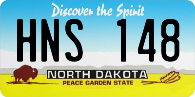 ND license plate HNS148