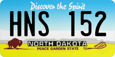 ND license plate HNS152