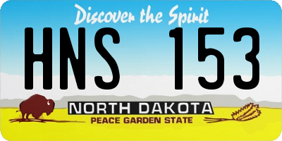 ND license plate HNS153
