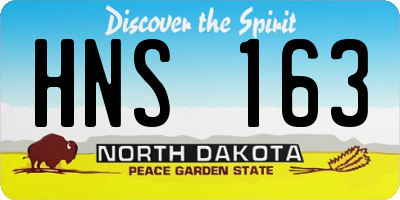ND license plate HNS163