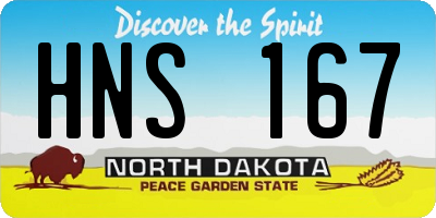 ND license plate HNS167