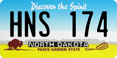 ND license plate HNS174