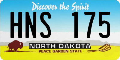 ND license plate HNS175