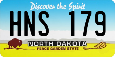 ND license plate HNS179