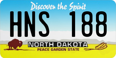 ND license plate HNS188