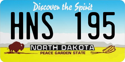 ND license plate HNS195