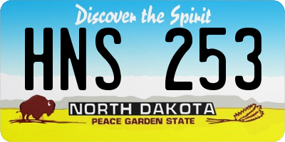 ND license plate HNS253