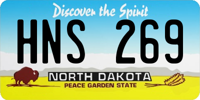 ND license plate HNS269