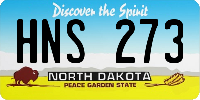 ND license plate HNS273